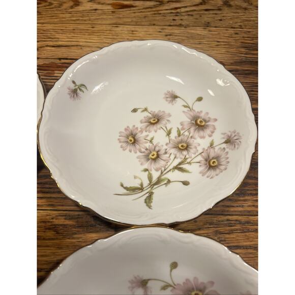 5 MITTERTEICH Bavaria Germany 7 7/8” DAISY BELL Coupe Soup Bowls Flower Right EX - Picture 7 of 9